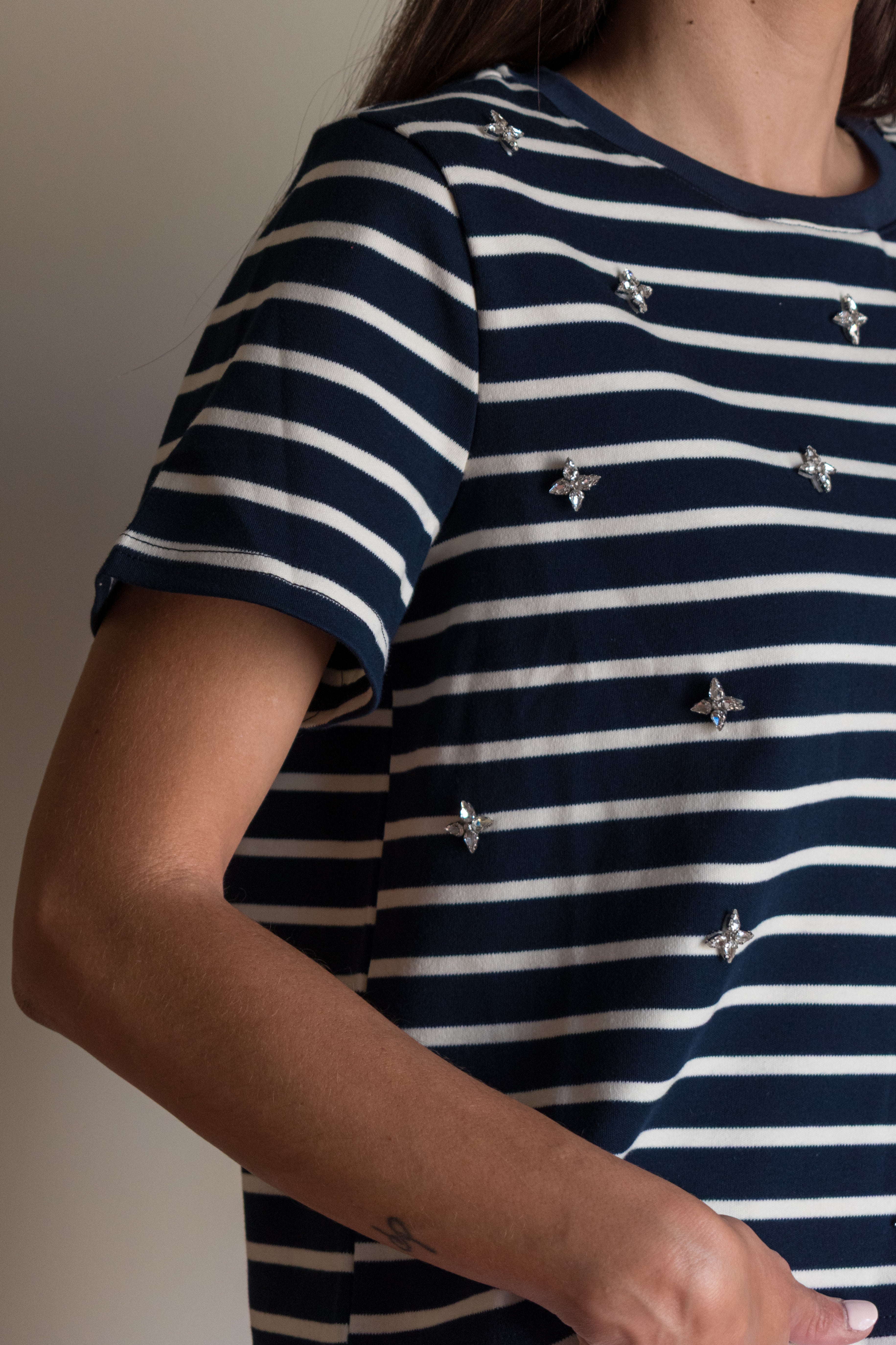 CAMISETA MANGA CORTA STRASS