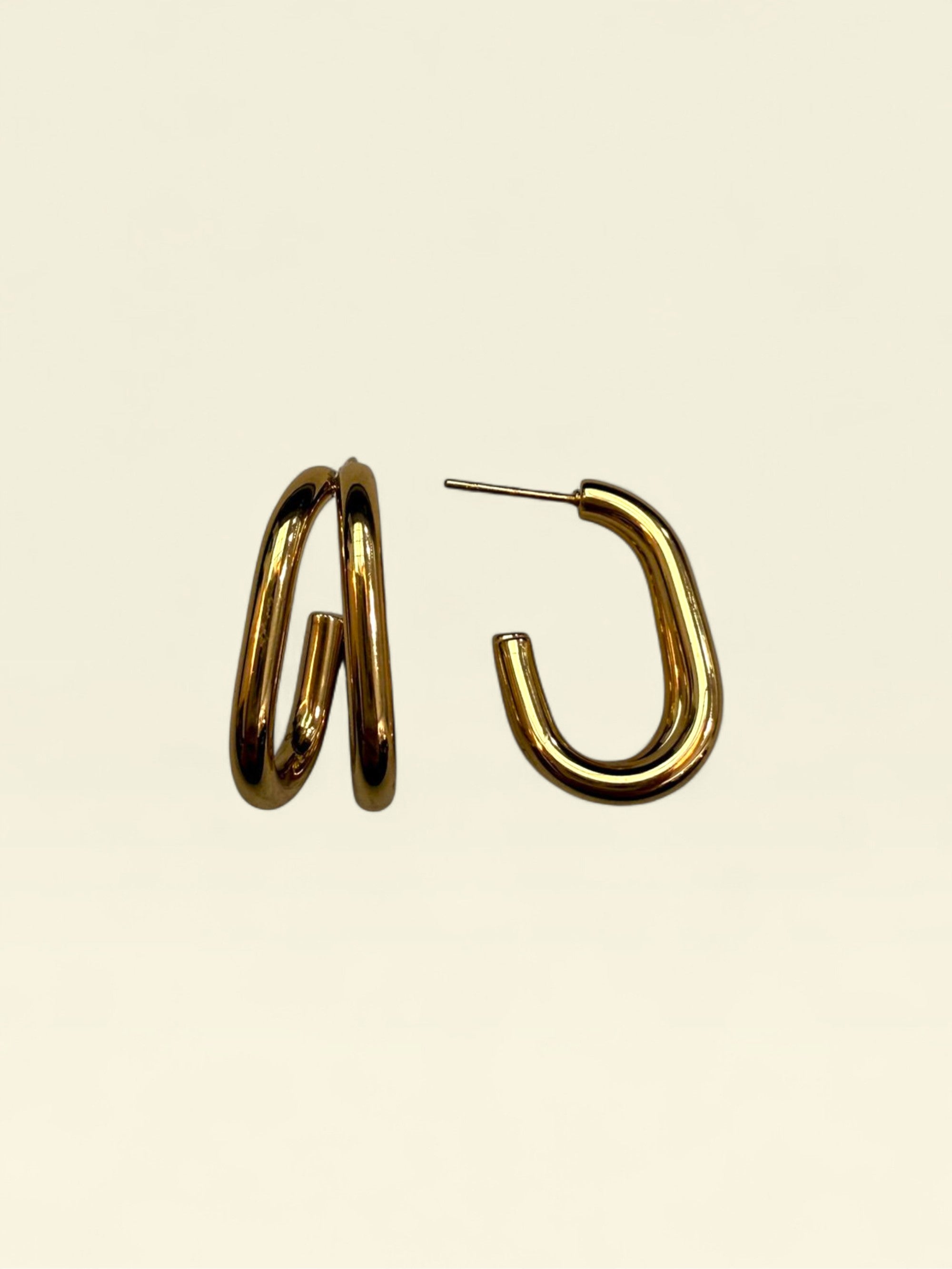 PENDIENTES DOBLE OVALO
